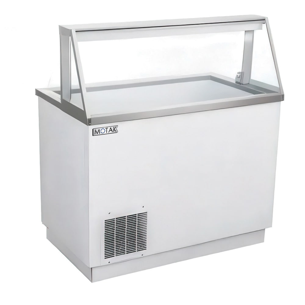 394-MDC18A 47 1/5" Standalone Ice Cream Dipping Cabinet w/ 12 Tub Capacity - White, 115
