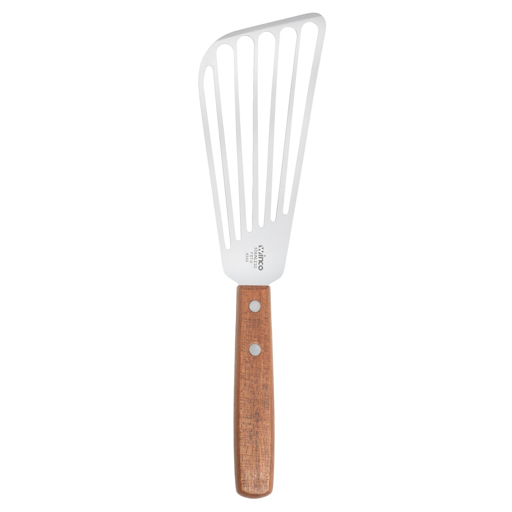 080-FST6 6 1/2" Slotted Fish Spatula w/ Wood Handle