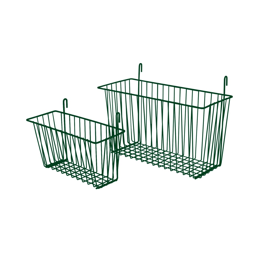 268-FWMBSKT1357GN EZ-Wall™ Basket - 13 1/2" x 5" x 7", Green