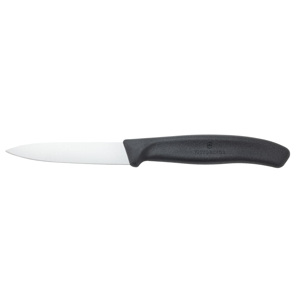 037-47600 Paring Knife w/ 3 1/4" Blade, Black Polypropylene Handle