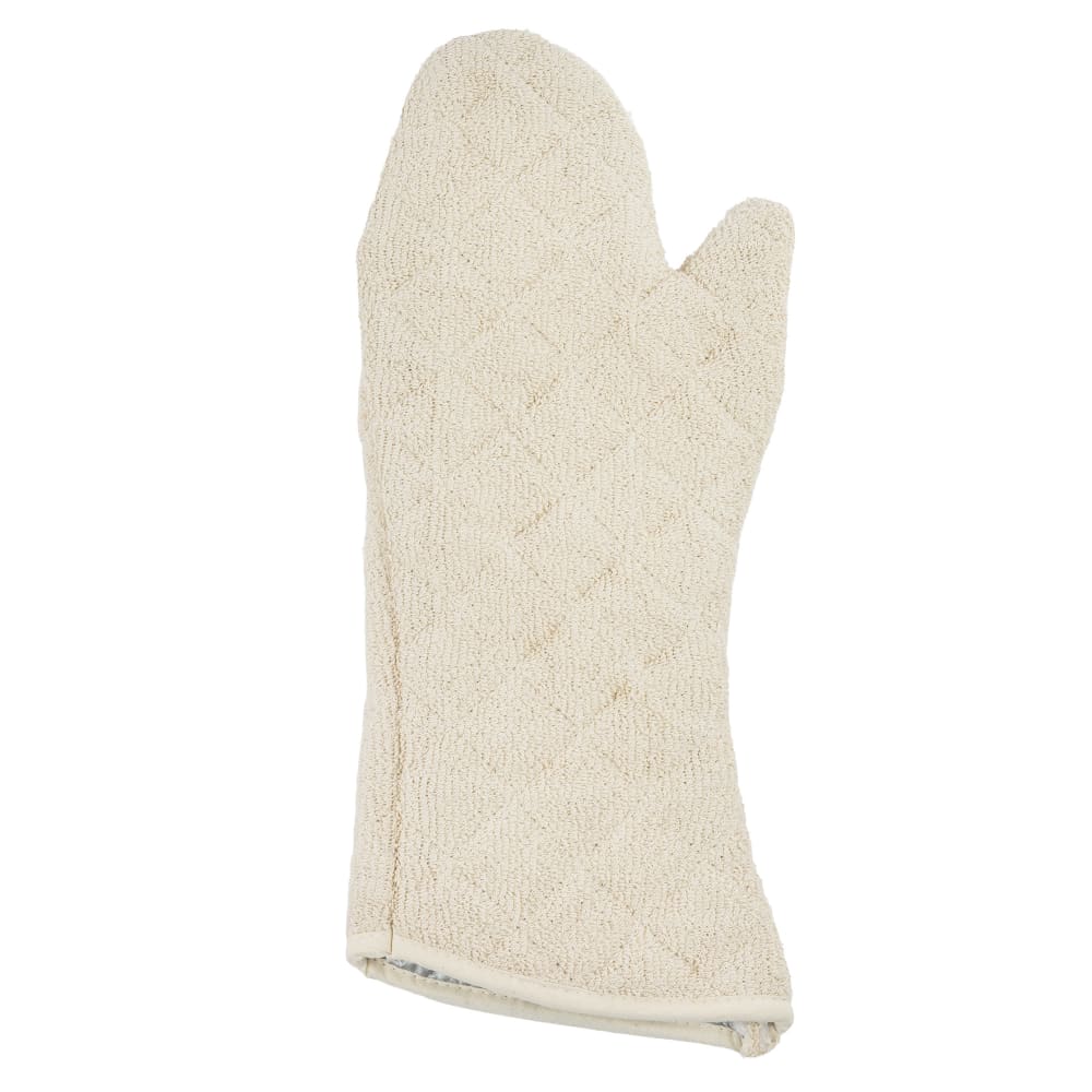 080-OMT17 17" Conventional Oven Mitt - Terry, Beige