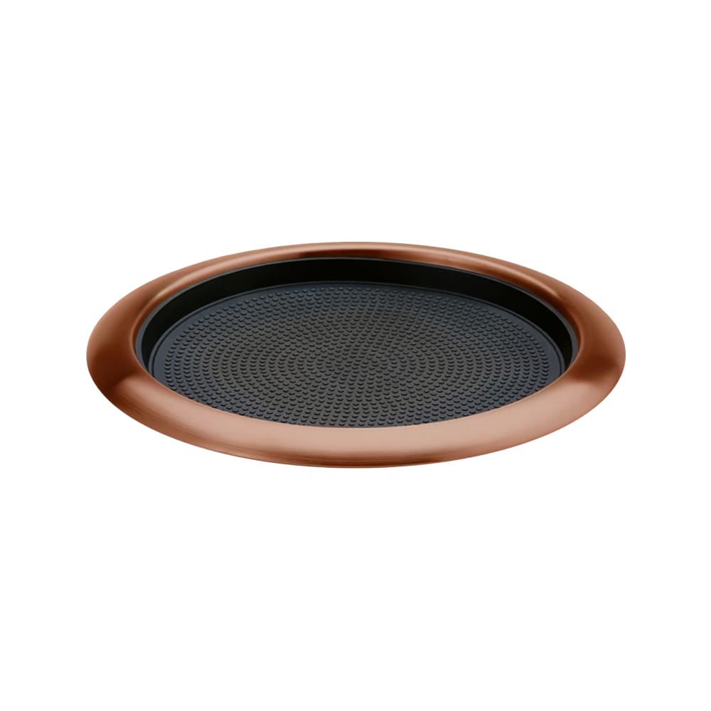 482-TR119RIRG 11" Round Serving Tray - Stainless Steel, Rose Gold