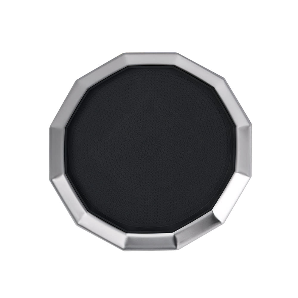 482-TRPN119RIBS 11" Round Serving Tray - Stainless Steel, Silver