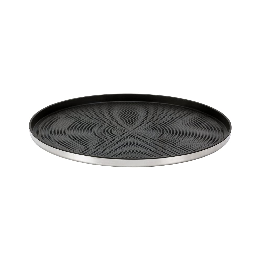 482-TRME12RI 12" Round Modern Edge Serving Insert Tray - Stainless Steel, Silver