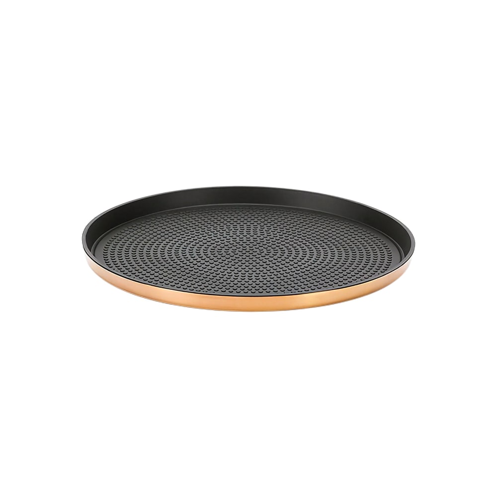 482-TRME9RIRG 9" Round Modern Edge Serving Insert Tray - Stainless Steel, Rose Gold