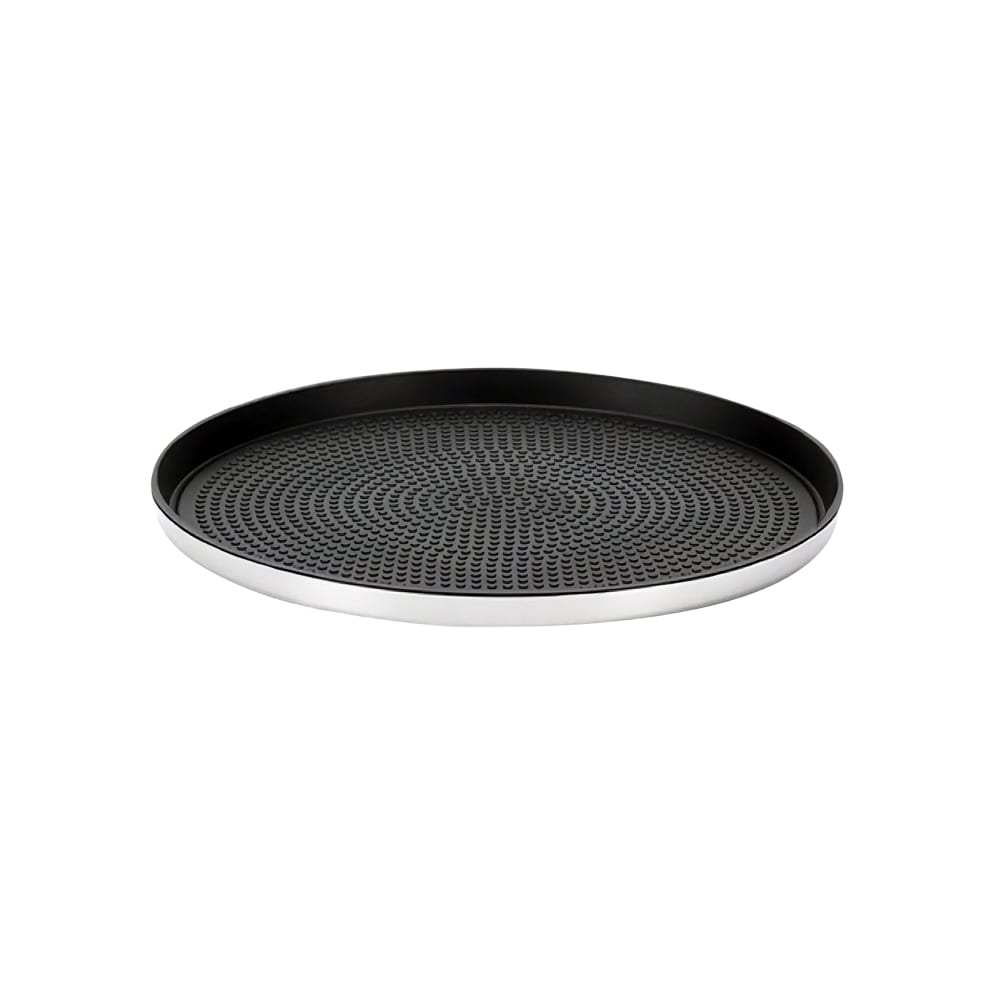 482-TRME9RI 9" Round Modern Edge Serving Insert Tray - Stainless Steel, Silver