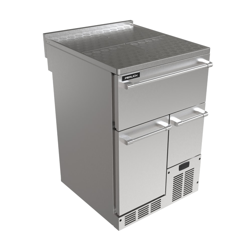 199-UCX241200 24" Tobin Ellis Cocktail Station w/ 50 lb Ice Drawer, Stainless Steel