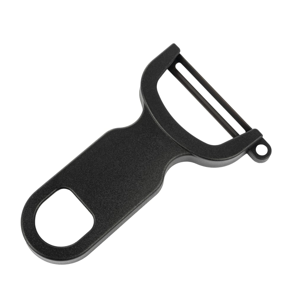 132-M33071BKB "Y" Peeler w/ Straight Edge, Ergonomic Polypropylene Handle, Black