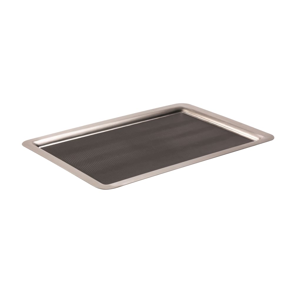 482-TRRT2014SR Rectangular Serving Tray, 11" x 14", Stainless Steel, Silver