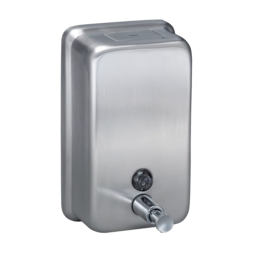 253-6562000000 40 oz Wall Mount Manual Liquid Soap Dispenser, Satin Stainless