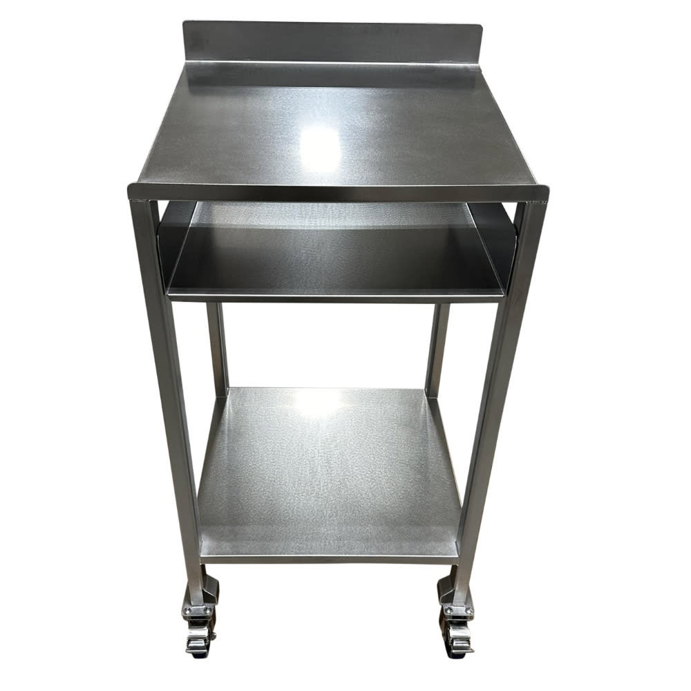 335-SSL1105 Mobile Shop Desk - 24"W x 24"D x 42 1/2"H, Stainless Steel