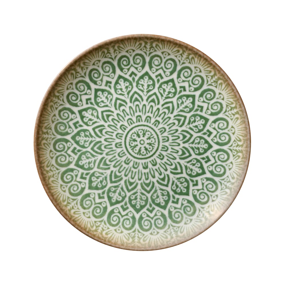 634-803122541000401 9 7/8" Soulmate Round China Plate, Jade
