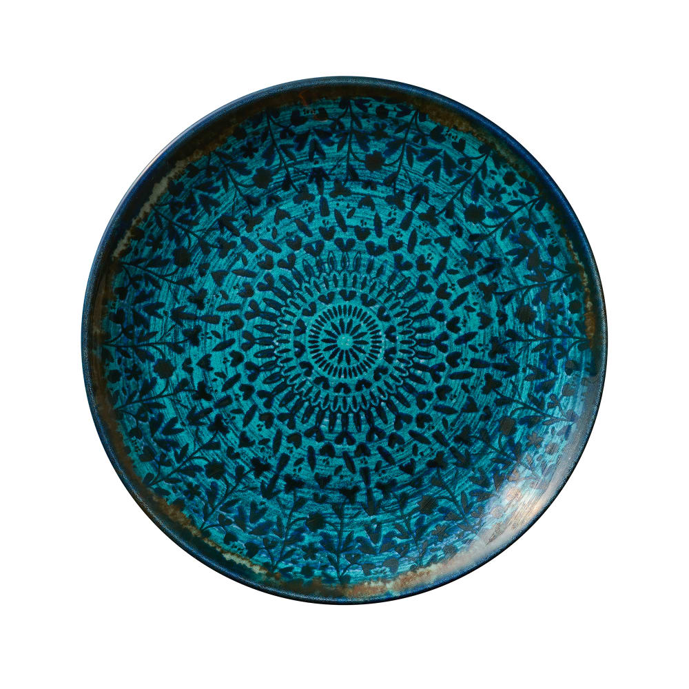 634-803122541000301 9 7/8" Mirage Round China Plate, Indigo