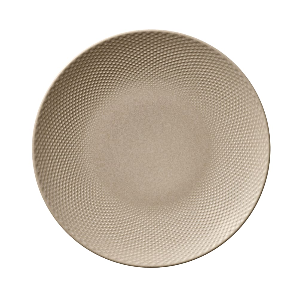 634-802122841000203 11" Pine Round China Plate, Almond