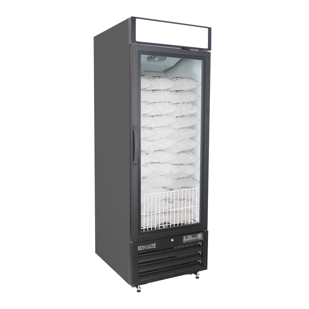 394-MIM1D23A 27" Indoor Ice Merchandiser w/ (54) 8 lb Bag Capacity - Glass Door, Black, 115v