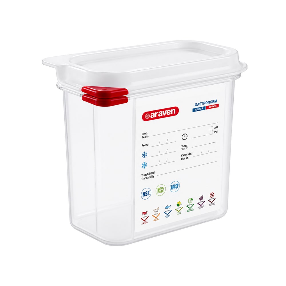 028-03022 1 3/5 qt Rectangular Food Storage Container - Polypropylene, Clear