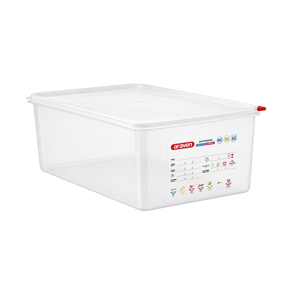 028-03038 29 3/5 qt Rectangular Food Storage Container - Polypropylene, Clear
