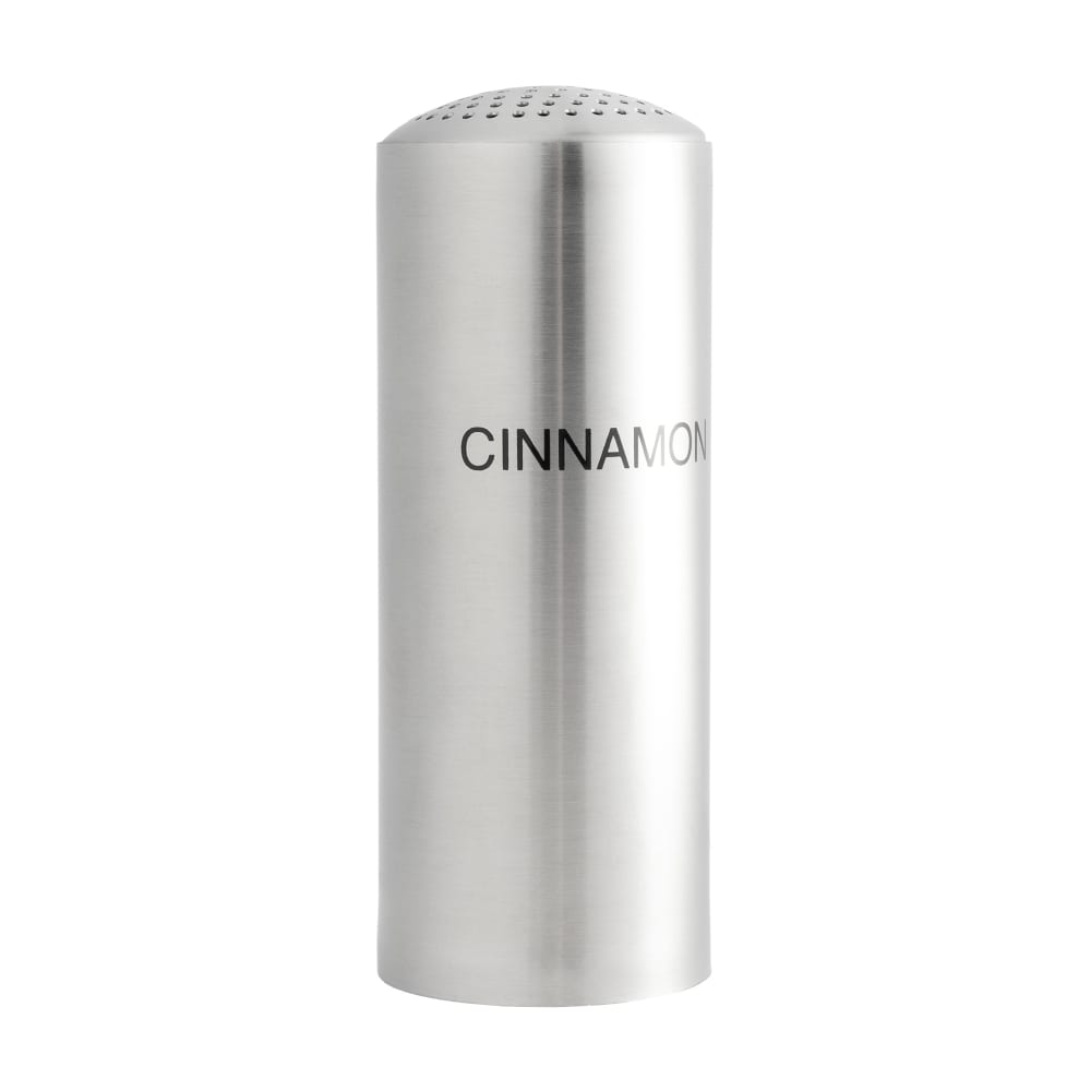 482-STCMULTICINN Condiment Shaker w/ Cinnamon Imprint, Multiple Holes, Stainless