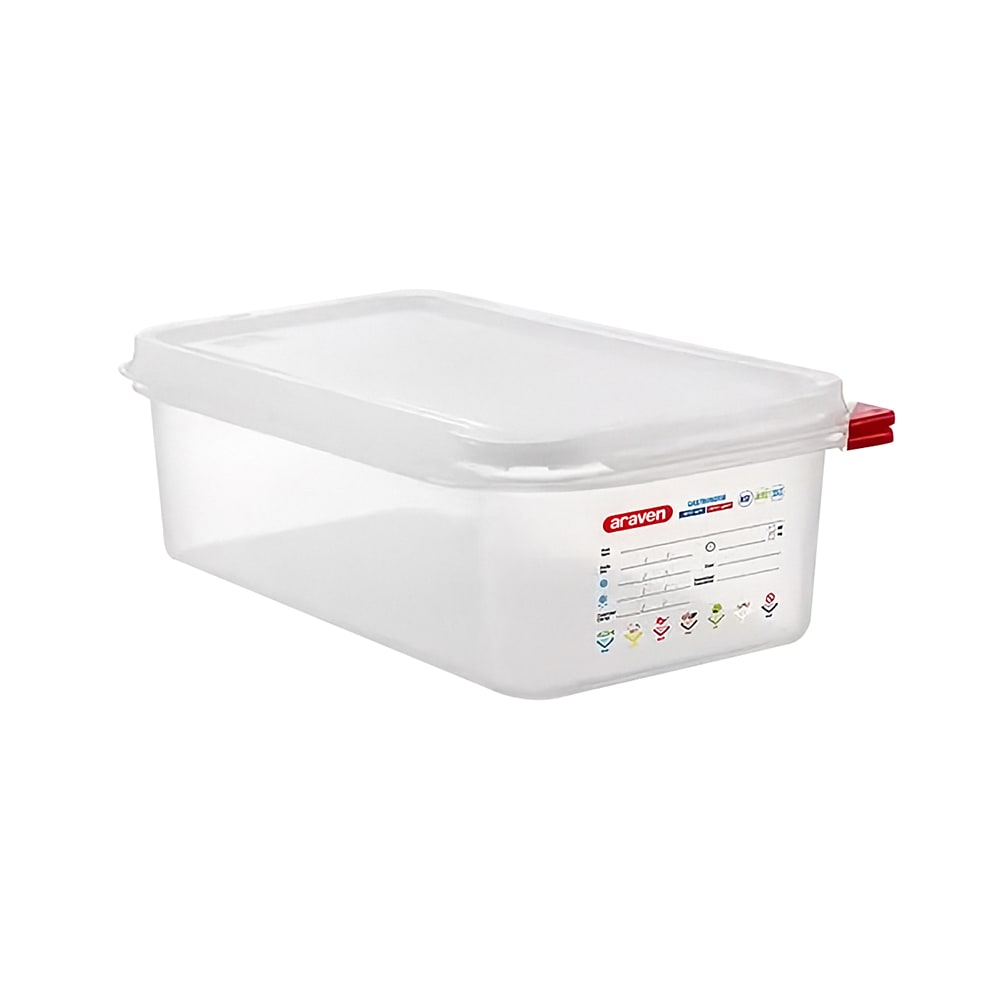 028-03030 4 1/5 qt Rectangular Food Storage Container - Polypropylene, Clear