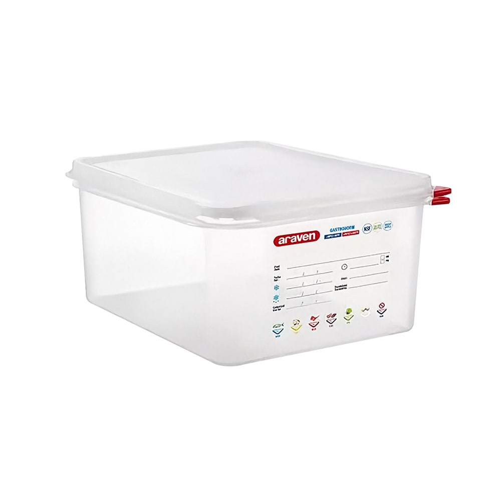 028-03034 10 1/2 qt Rectangular Food Storage Container - Polypropylene, Clear