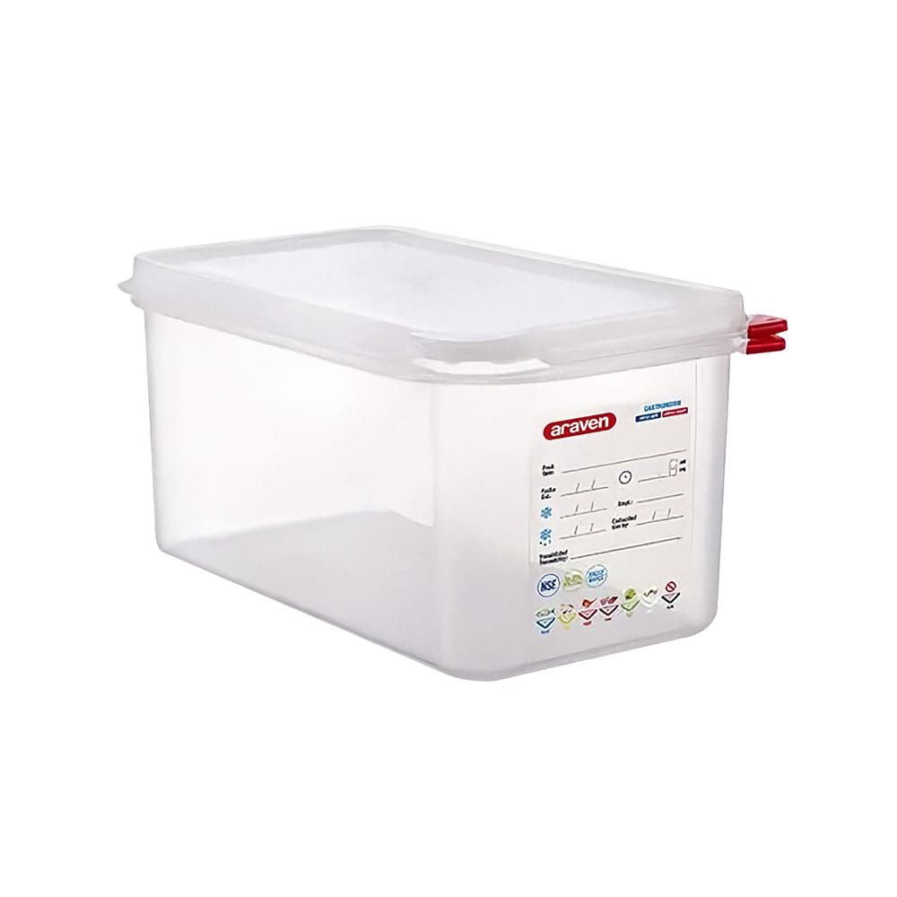 028-03031 6 3/10 qt Rectangular Food Storage Container - Polypropylene, Clear