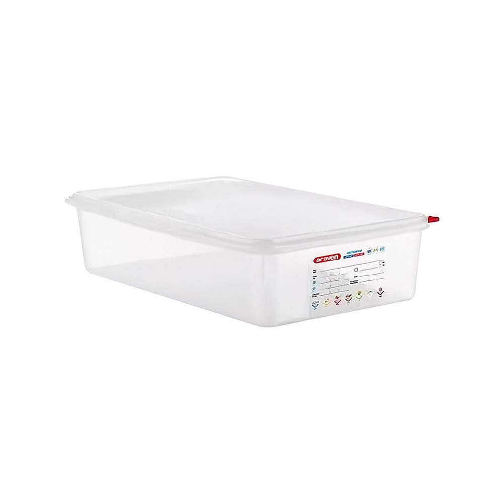 028-03036 14 2/5 qt Rectangular Food Storage Container - Polypropylene, Clear