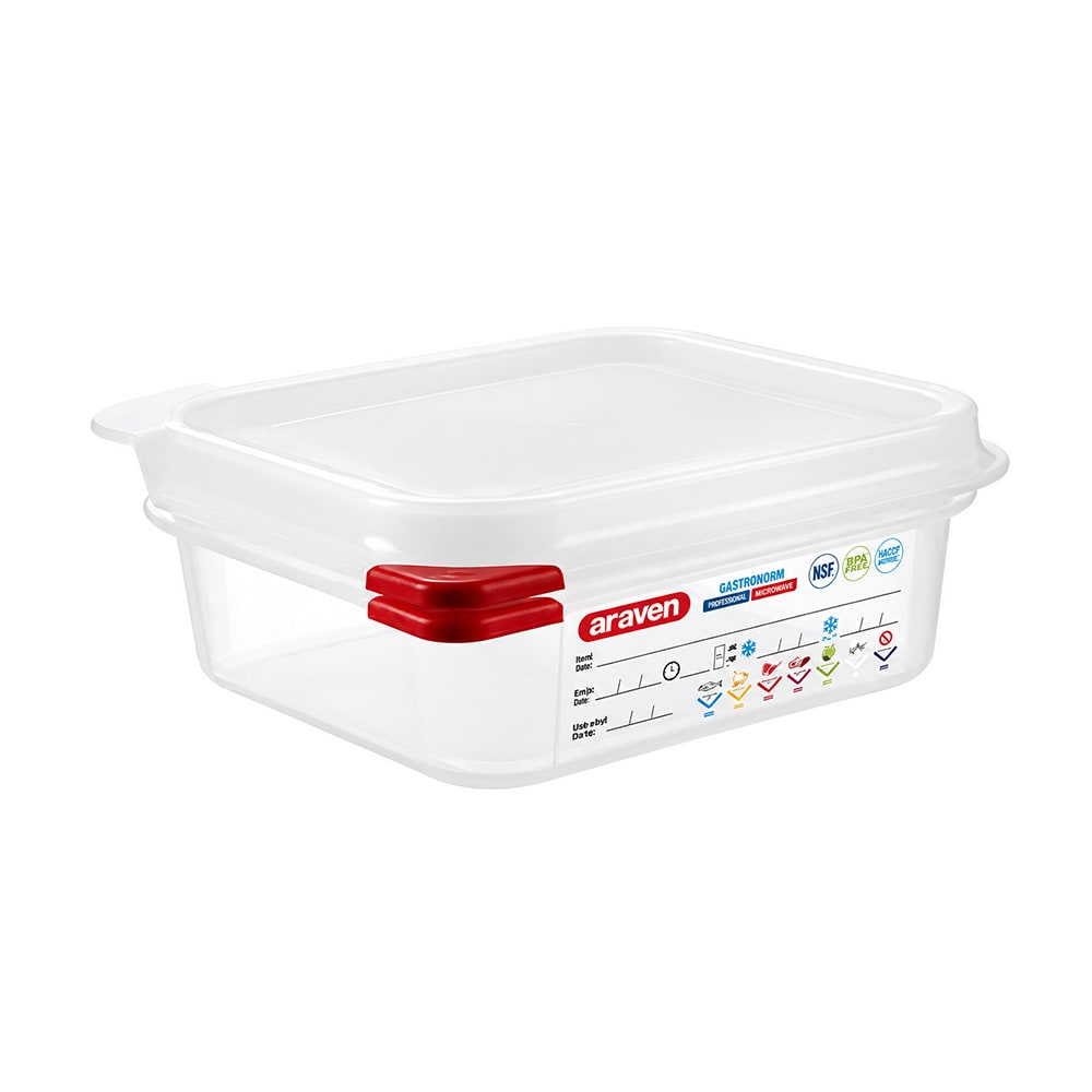 028-03023 1 1/5 qt Rectangular Food Storage Container - Polypropylene, Clear