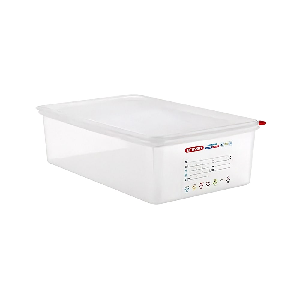028-03037 22 1/5 qt Rectangular Food Storage Container - Polypropylene, Clear