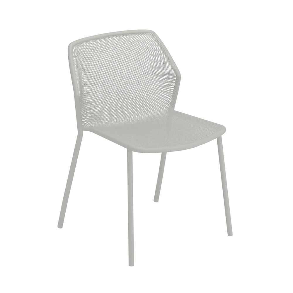 185-52173 Darwin Indoor/Outdoor Stackable Side Chair - Steel, Gray