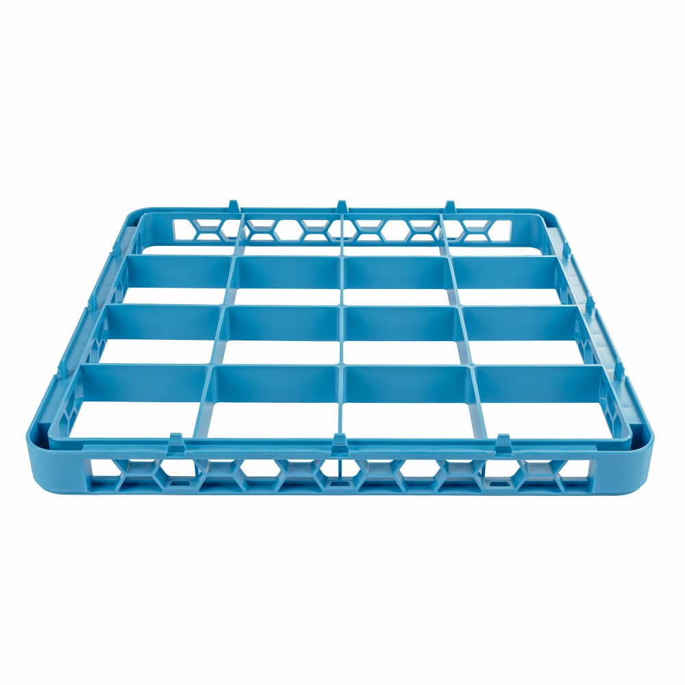 Carlisle Full Size Glass Rack Extender w/ (16) Compartments, Blue (RE1614)