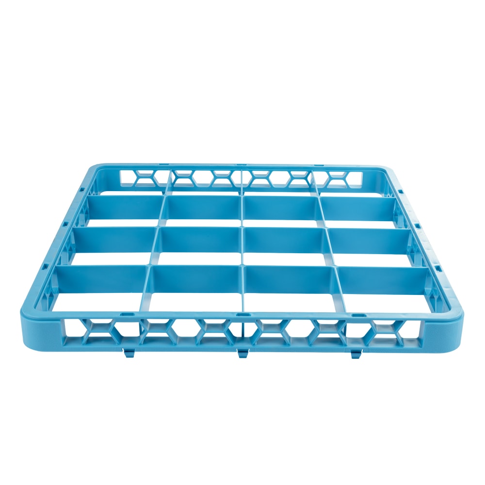 Carlisle Full Size Glass Rack Extender w/ (16) Compartments, Blue (RE1614)