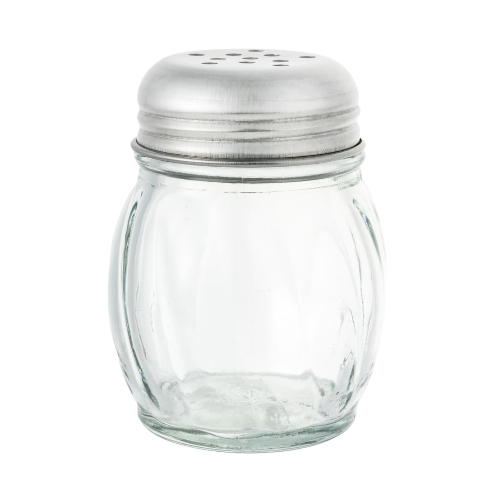 166-3306 Cheese Shaker w/ 6 oz Capacity & Top, Glass/Stainless