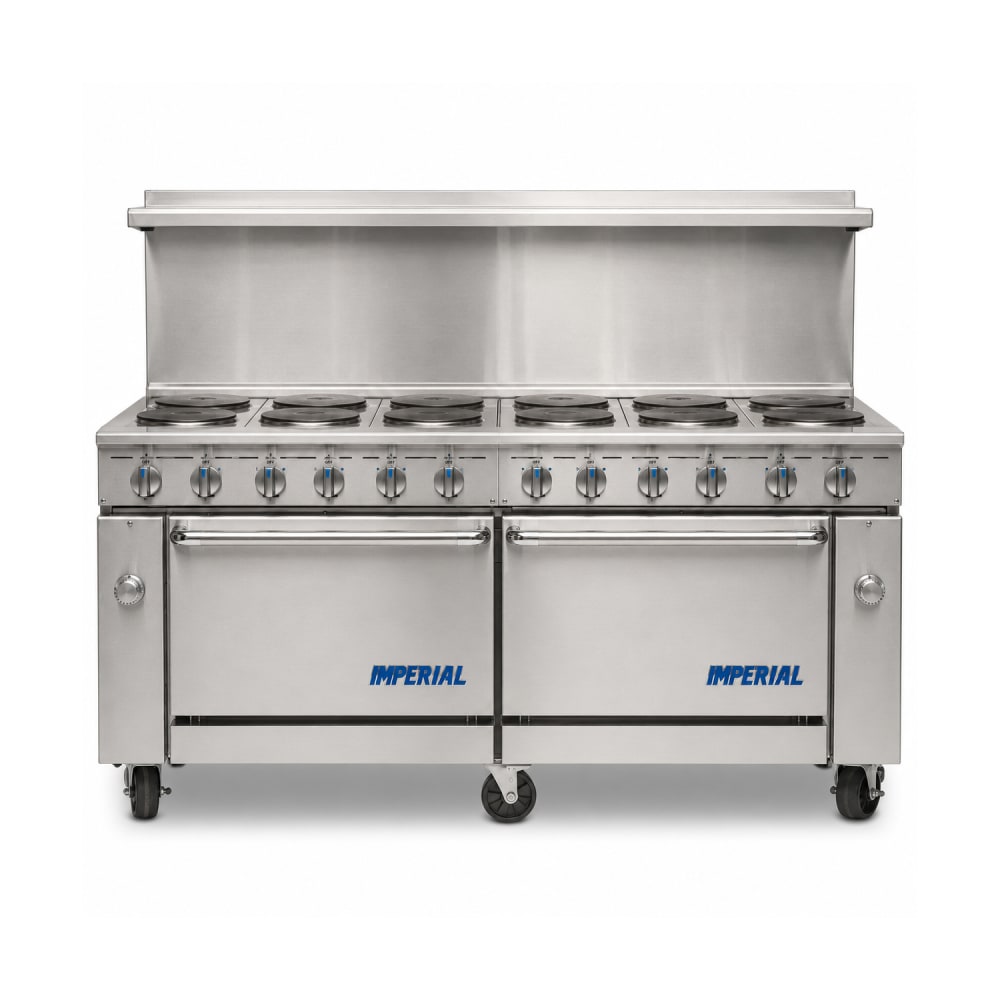 406-IR12ECC2401 72" Pro Series 12 Sealed Element Electric Range w/ (2) Convection Ovens, 240...