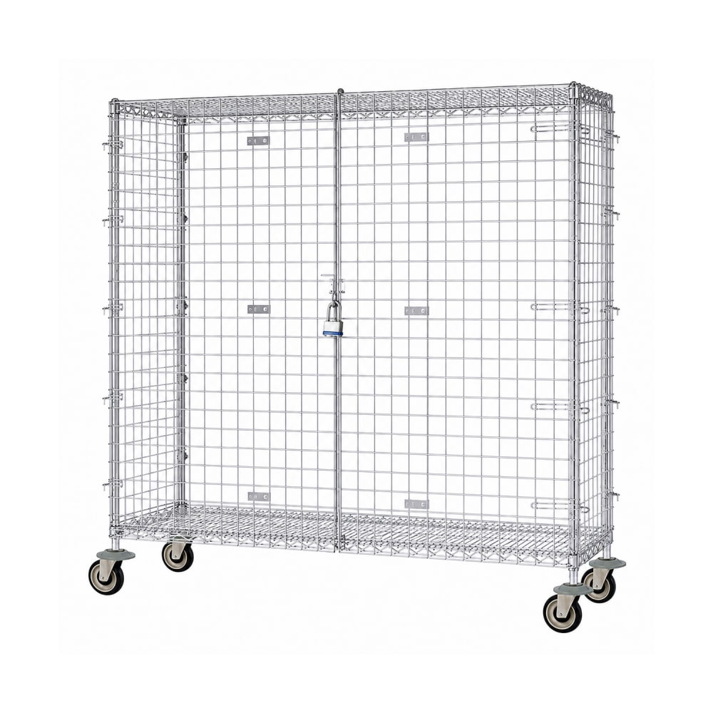 268-FMSEC1860 60" Mobile Security Cage - 18"W, Chromate