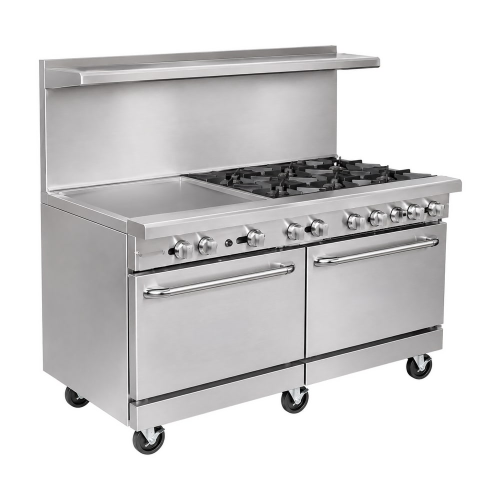 078-RR4G36LP 60" 4 Burner Gas Range w/ Griddle & (2) Standard Ovens, Liquid Propane