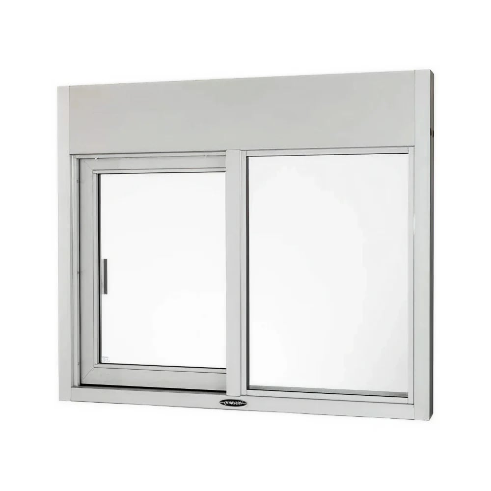 487-SC30309047CR 36"W x 36"H Clear Aluminum Left-to-Right Manual Drive-Thru Window