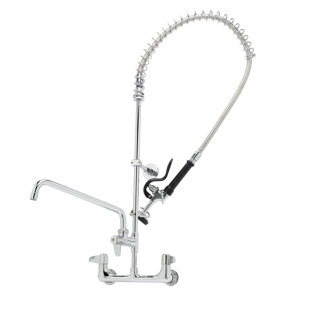 064-5PR8W12 35 11/16"H Wall Mount Pre Rinse Faucet - 1.15 GPM, Base with Nozzle