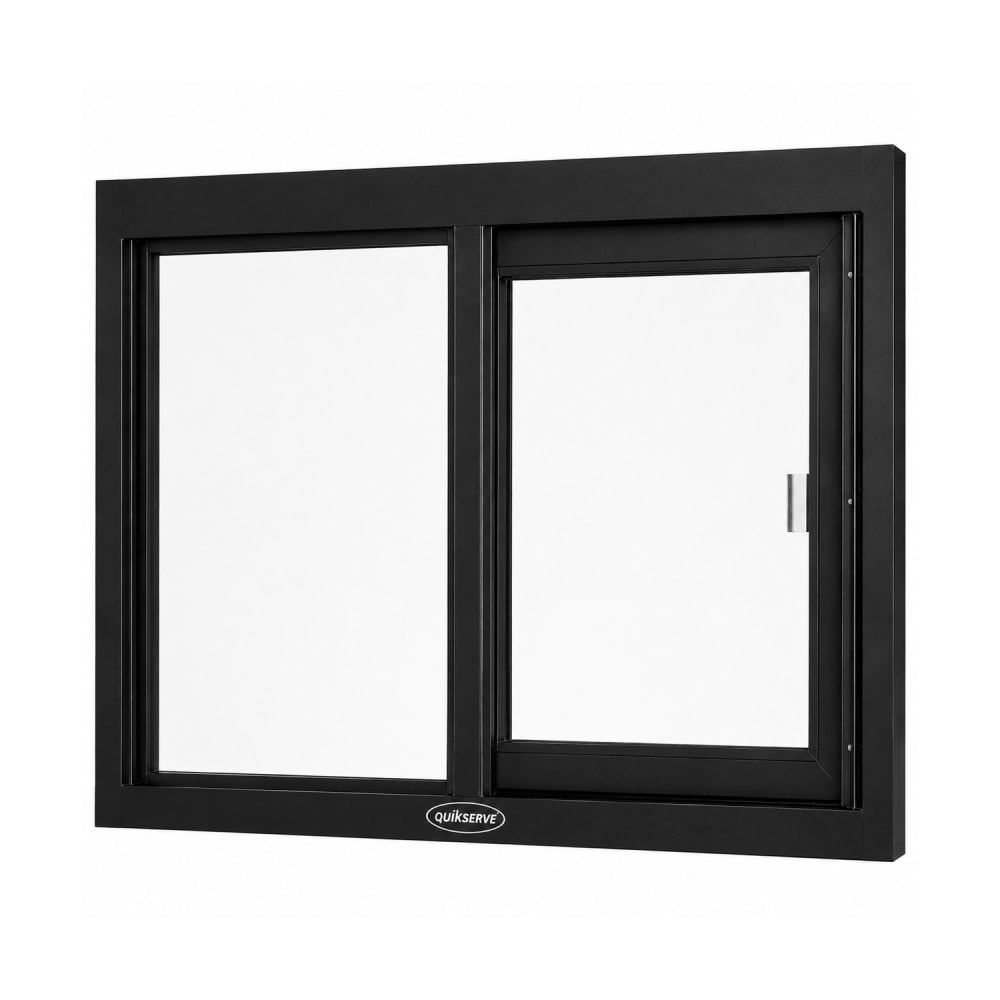 487-SC30309044BL 36"W x 36"H Dark Bronze Right-to-Left Manual Drive-Thru Window
