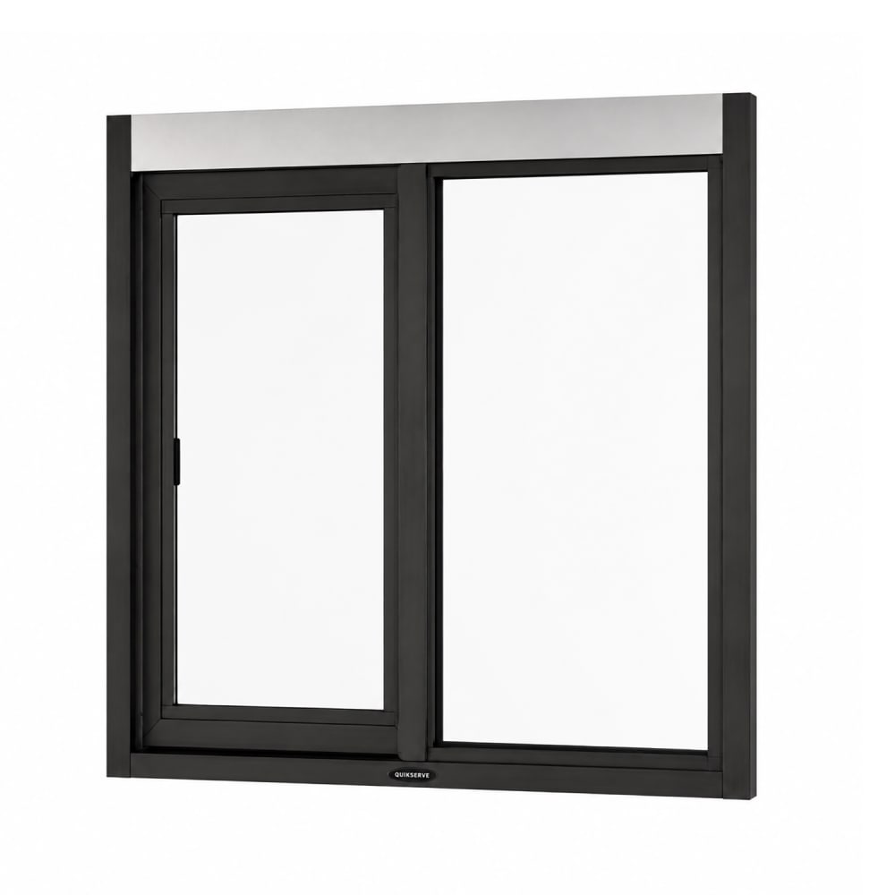487-IFSC40409181BR 48"W x 48"H Dark Bronze Left-to-Right Manual Drive-Thru Window