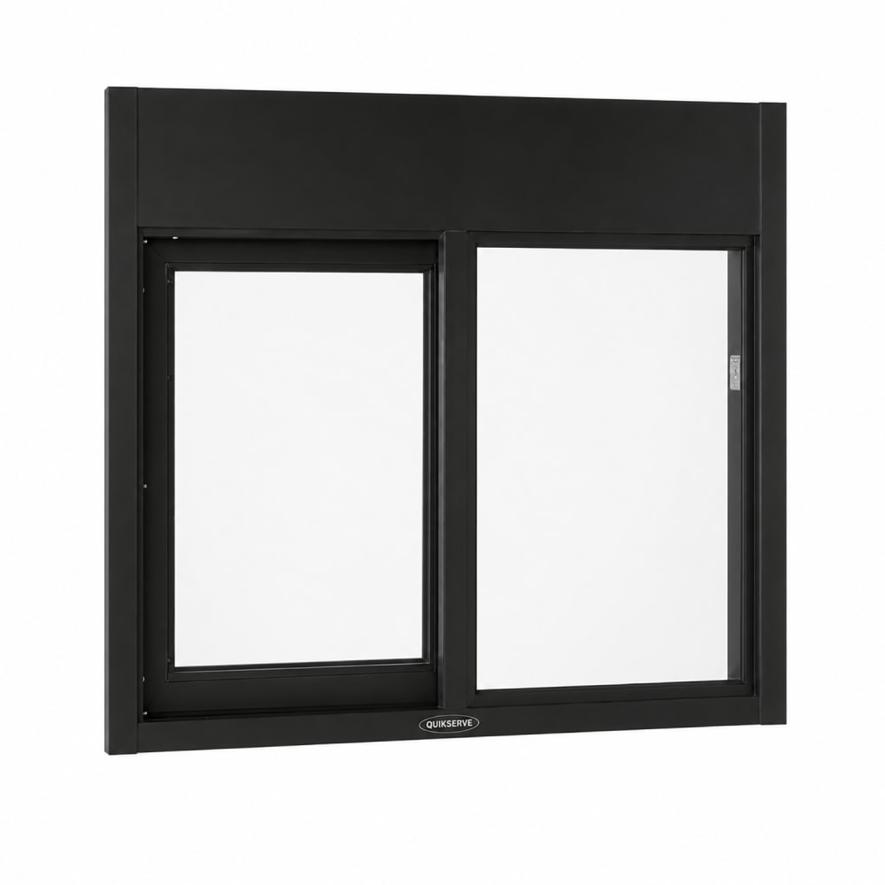 487-SS4035ECL9614BR 48"W x 41"H Dark Bronze Left-to-Right Electric Drive-Thru Window