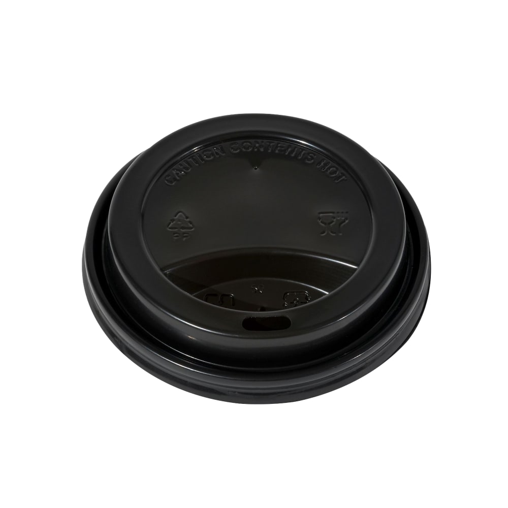 039-TPCSLB1000PK GO Dome Lid for 12 oz to 16 oz GO Cups - Plastic, Black