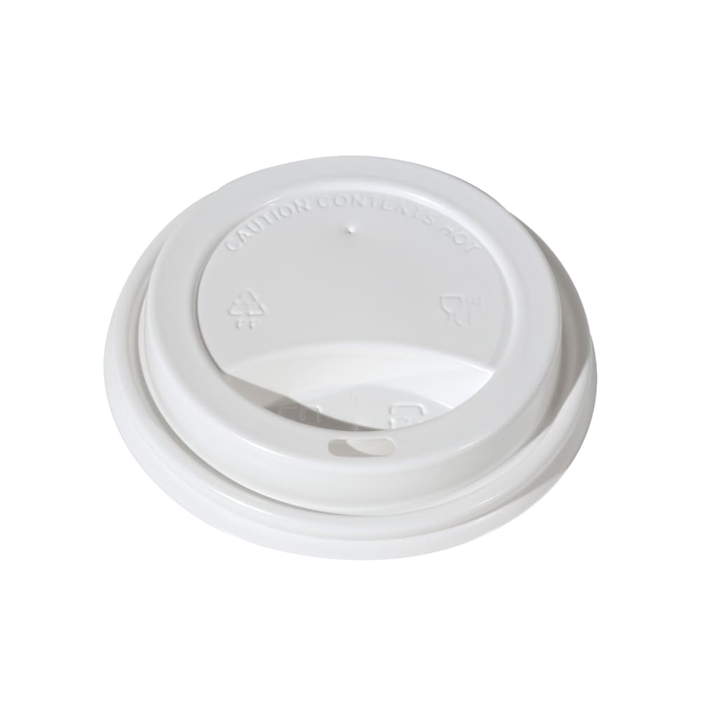 039-TPCSLW1000PK GO Dome Lid for 12 oz to 16 oz GO Cups - Plastic, White