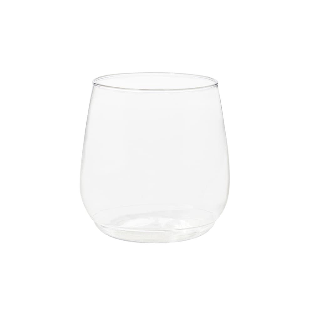 039-TWTJ0130TCA POP 12 oz Clear Disposable Plastic Stemless Wine Glass