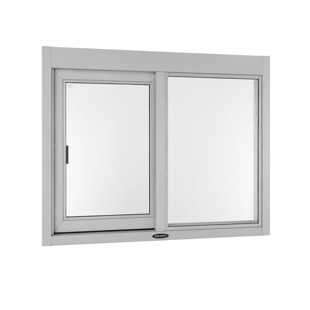 487-IFSC48449189CR 47 1/2"W x 43 1/2"H Clear Aluminum Left-to-Right Manual Drive-Thru W...