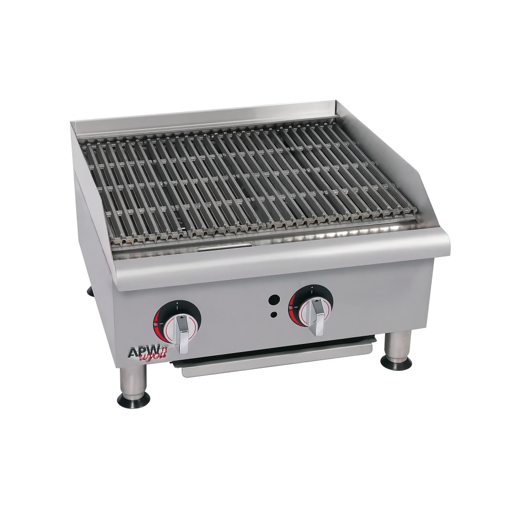 011-GCRB24SLP 24" Gas CharRock Broiler w/ Cast Iron Grates, Liquid Propane