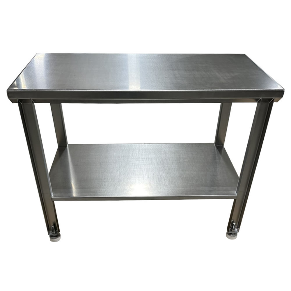 335-SSL1001APS48X24 48" 11 ga Work Table w/ Undershelf & 304 Series Stainless Flat Top
