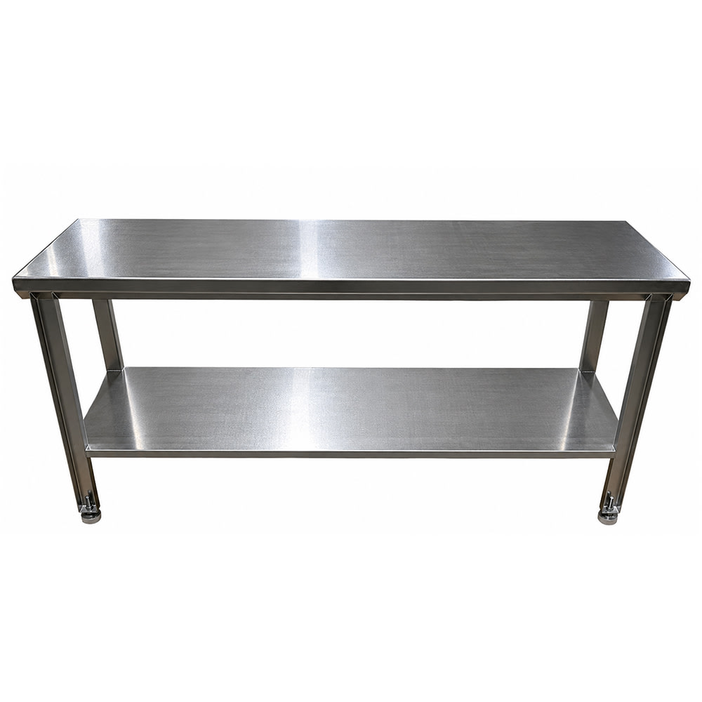 335-SSL1001APS60X24 60" 11 ga Work Table w/ Undershelf & 304 Series Stainless Flat Top