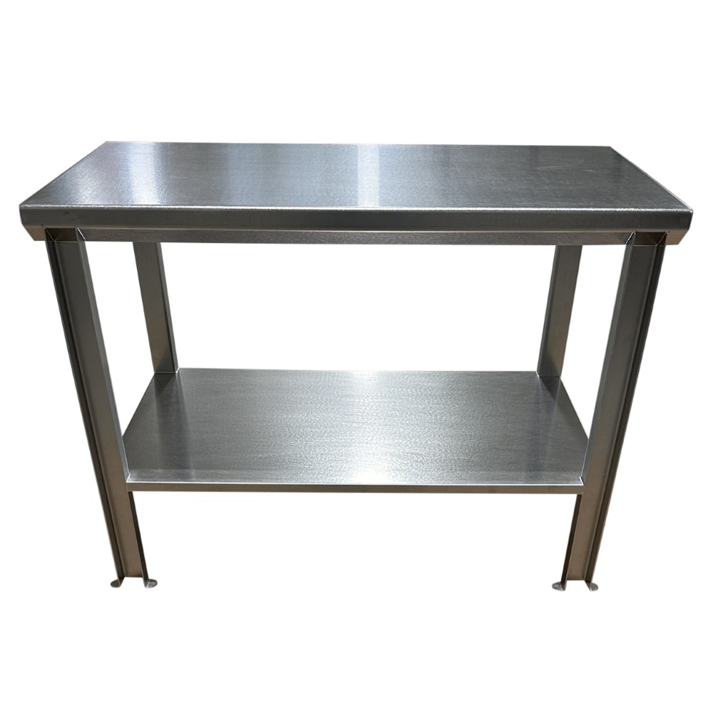 335-SSL1001S48X30 48" 11 ga Work Table w/ Undershelf & 304 Series Stainless Flat Top