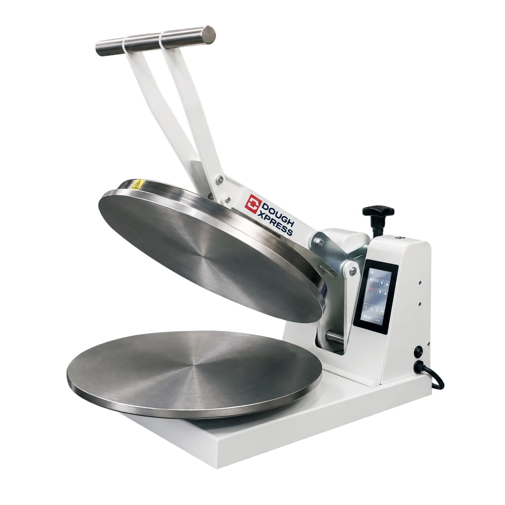 DoughXpress DM-18-120 Manual Pizza Dough Press, Heated Upper