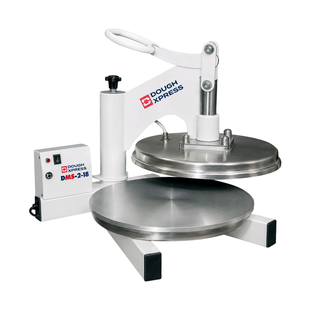 257-DMS218 Manual Pizza Dough Press w/ Analog Temp Control, 240v/1ph